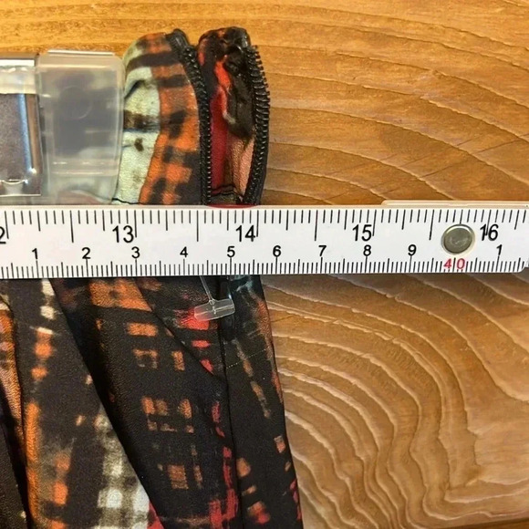 Womens Anthropologie Fynn and Rose Midi‎ skirt abstract print pleated pockets 2 - Picture 6 of 11